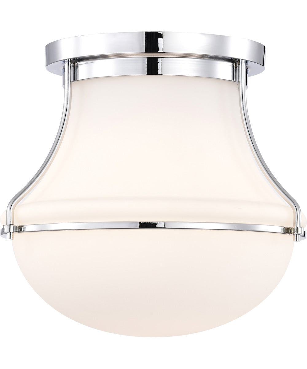 Valdora 1-Light Close-to-Ceiling Polished Nickel
