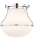 Valdora 1-Light Close-to-Ceiling Polished Nickel