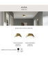 Avra Medium 2-Light Flush Mount with Etched White Glass Shade Brushed Gold