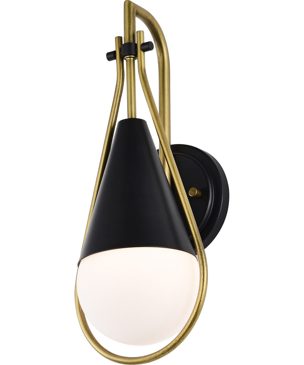 Admiral 1-Light Vanity & Wall Matte Black