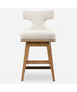 Klismos Off-White Fabric Counter Stool