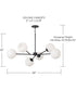 Atlas 6-Light Chandelier Matte Black