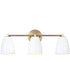 Biba 3 Light Vanity Brushed Gold