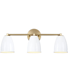 Biba 3 Light Vanity Brushed Gold