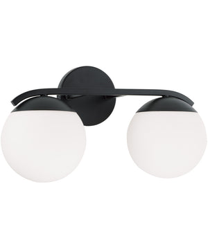 Oliver 2-Light Vanity Matte Black