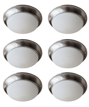 13"w 1-Light LED Flush Mount [6 PACK] Ceiling Lights Brushed Nickel Finish by RP Lighting