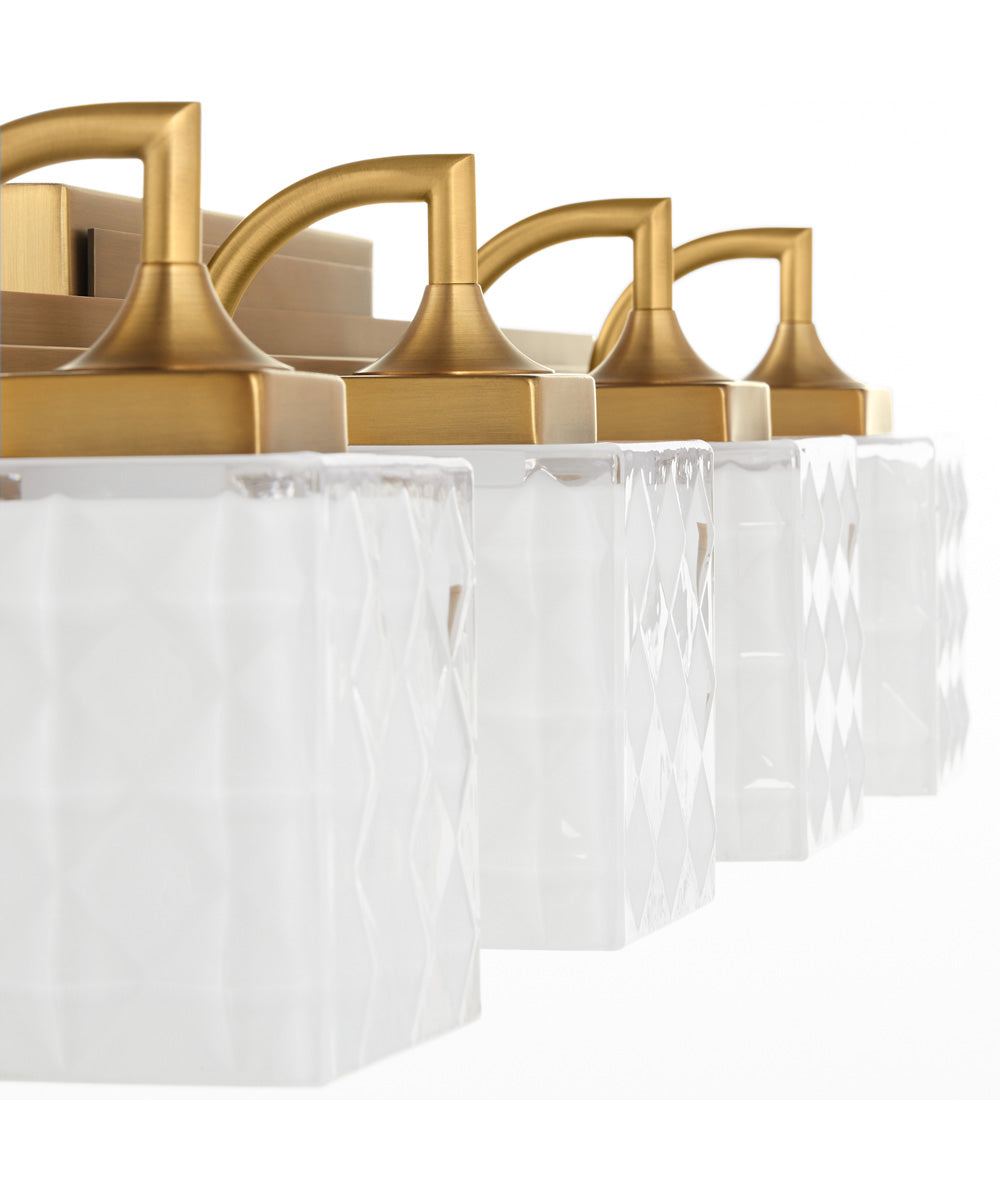 Diamonte 4-light Bath Vanity Light Brushed Brass