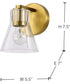 Gianna 1-Light Vanity & Wall Vintage Brass