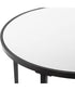 Accent Furniture with Tempered Glass and Mirror Satin Black