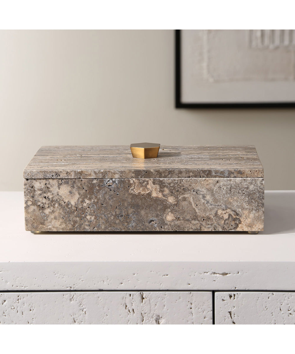 Griseus Travertine Stone Box
