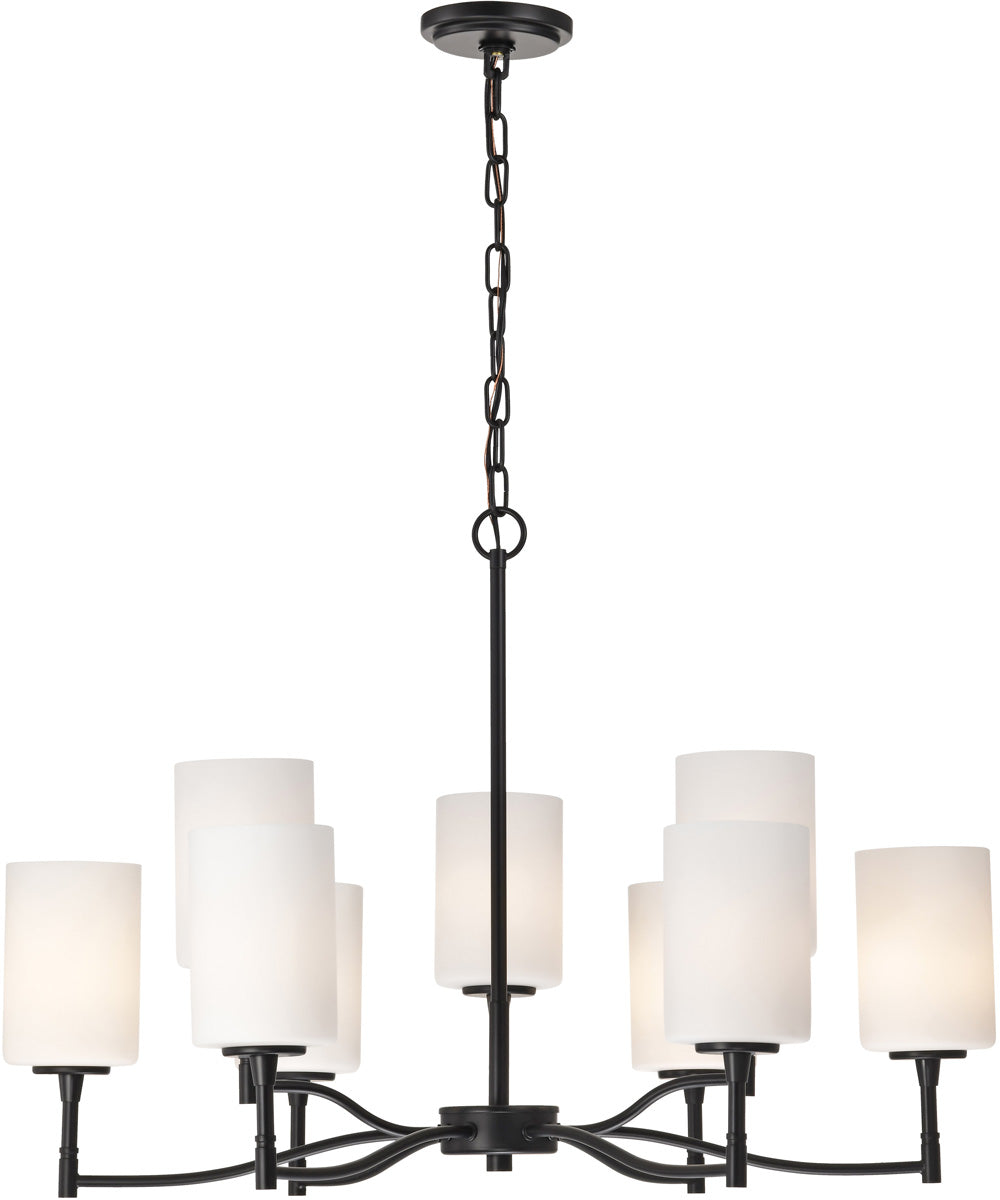 Liam 9-Light Chandelier Matte Black