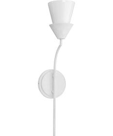 Pinellas 1-Light Contemporary Wall Bracket White Plaster