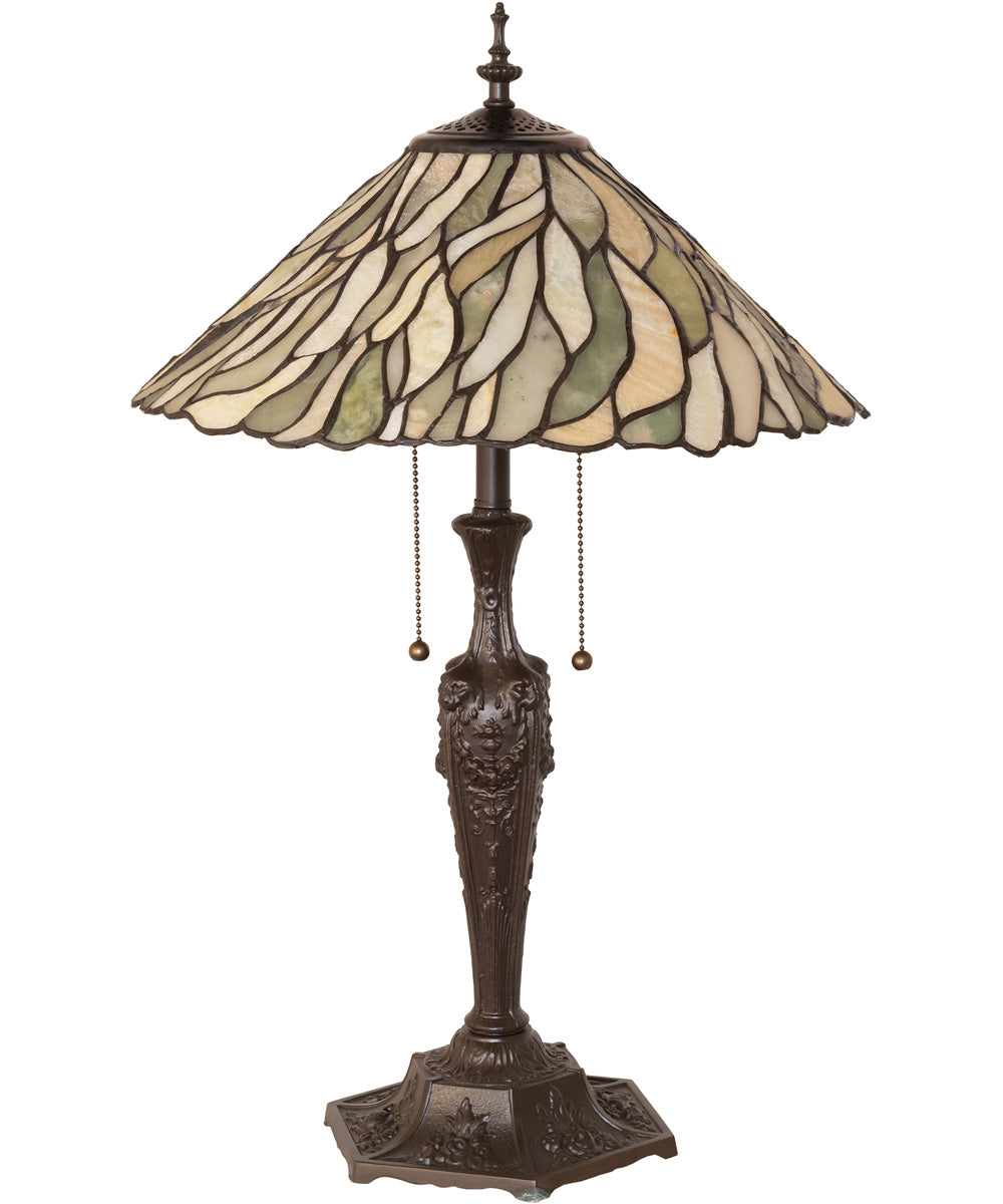 25" High Willow Jadestone Table Lamp