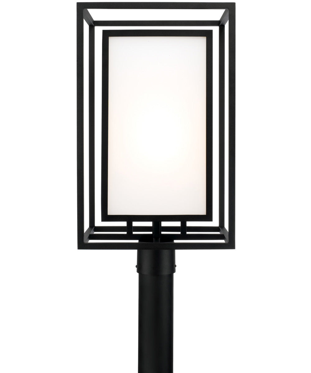 Aiden 1-Light Outdoor Post-Lantern Black