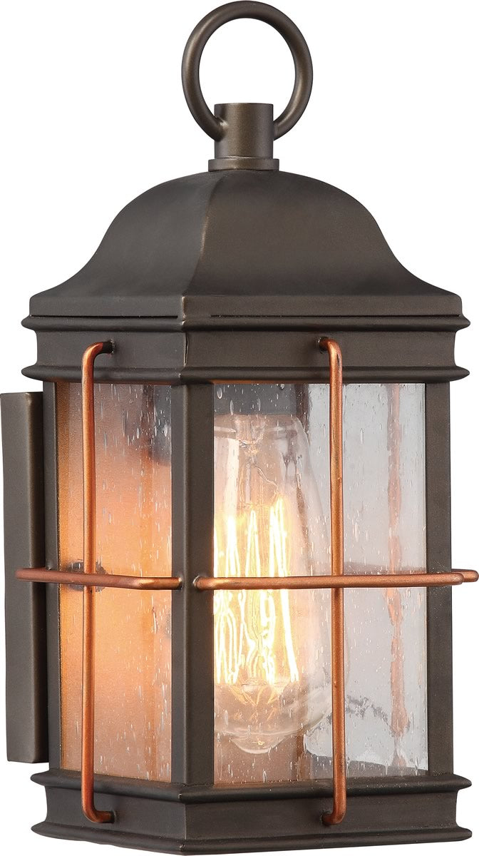 11"H Howell 1-Light Outdoor Bronze / Copper Accents