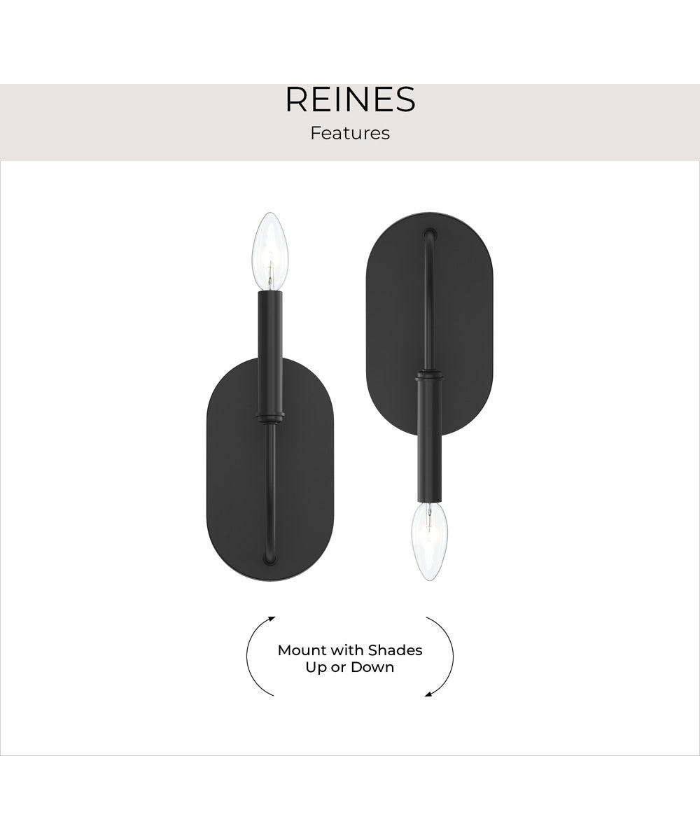 Reines 1-Light Wall Sconce Matte Black
