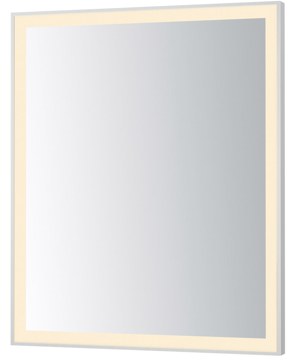 Framed 30x36 LED Mirror - 3CCT Satin Nickel