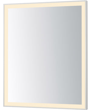 Framed 30x36 LED Mirror - 3CCT Satin Nickel