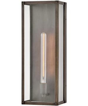 Max 1-Light Medium Wall Mount Lantern in Burnished Bronze