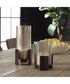 Fluted Fire Cylinder Candleholders Set of 2