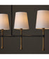 Hollis 5 -Light-Linear Chandelier Matte Black with Hammered Gold