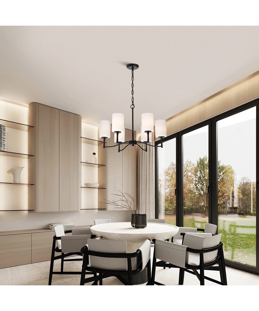 Liam 6-Light Chandelier Matte Black