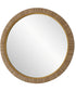 30x30" Wall Mirror Texturde Rattan-Effect