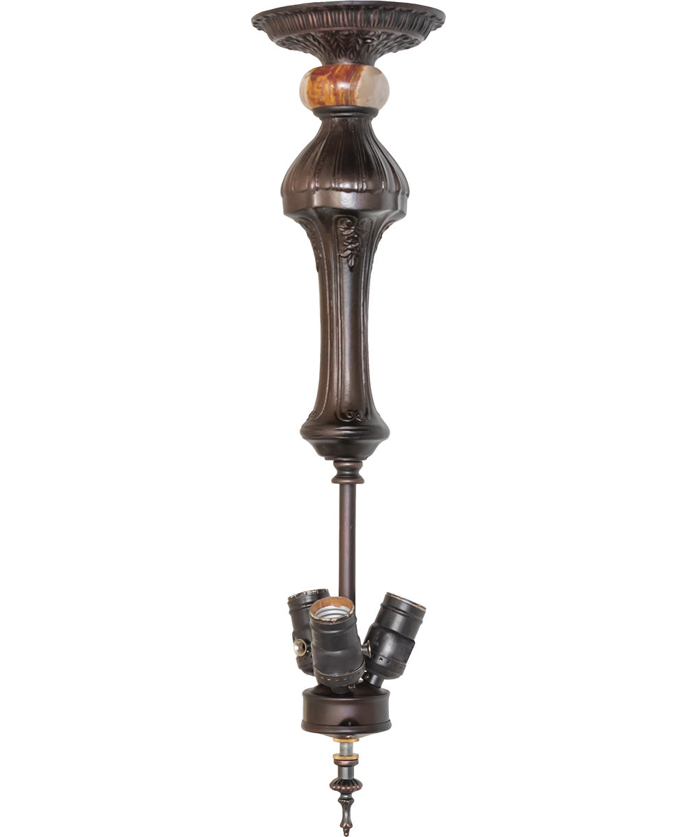 20" Wide Tiffany Turning Leaf Semi-Flushmount
