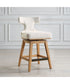 Klismos Off-White Fabric Counter Stool