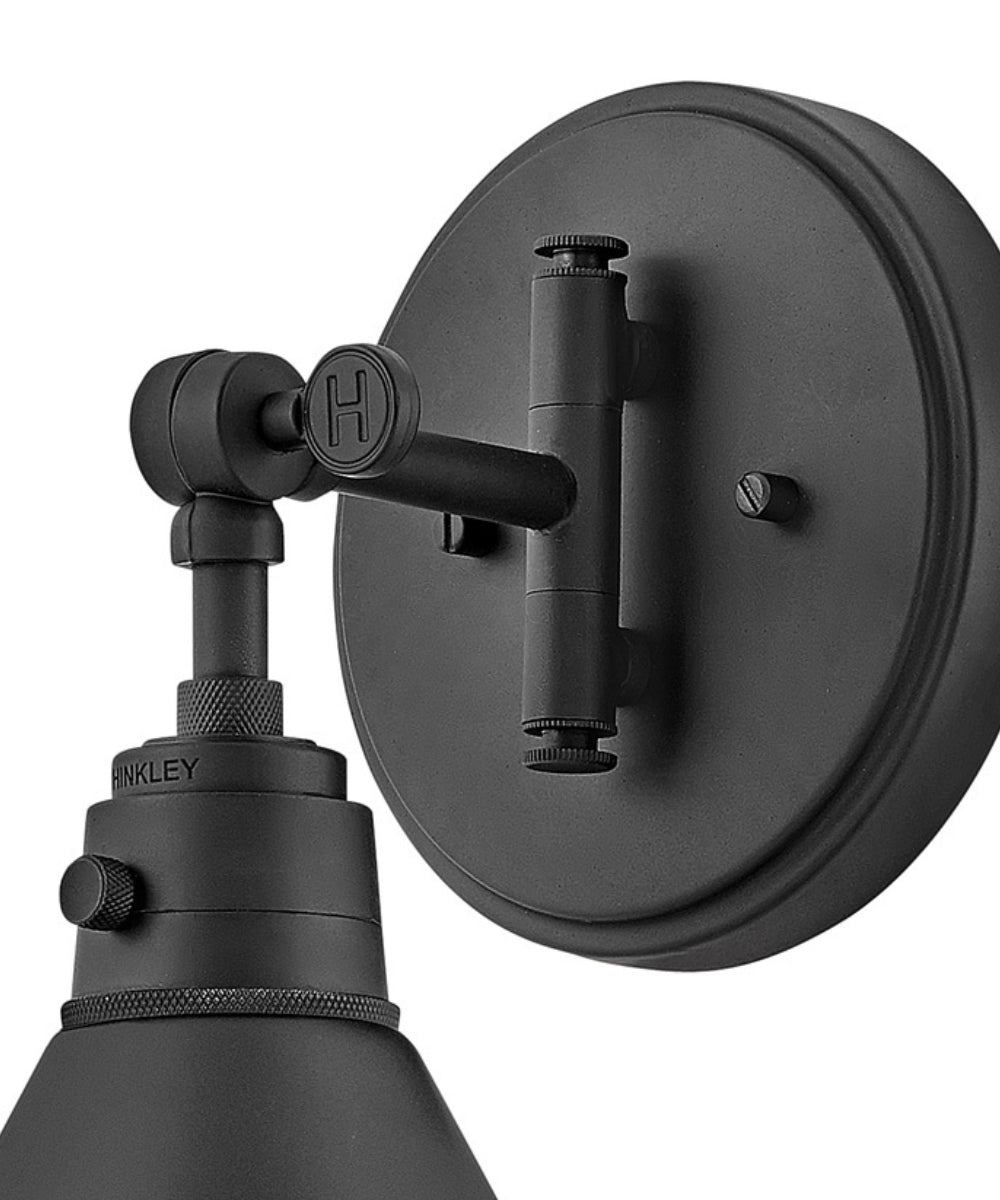 Arti 1-Light Small Single Light Sconce in Black