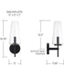 Aaron 1-Light Sconce Matte Black