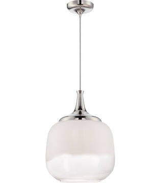 15"W Stellar 1-Light Pendant Polished Nickel