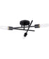 Astra 3-Light 18" Modern Semi-Flush Mount Light Matte Black
