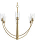 Jheni 6-Light Chandelier with Clear Glass Shades Brushed Gold
