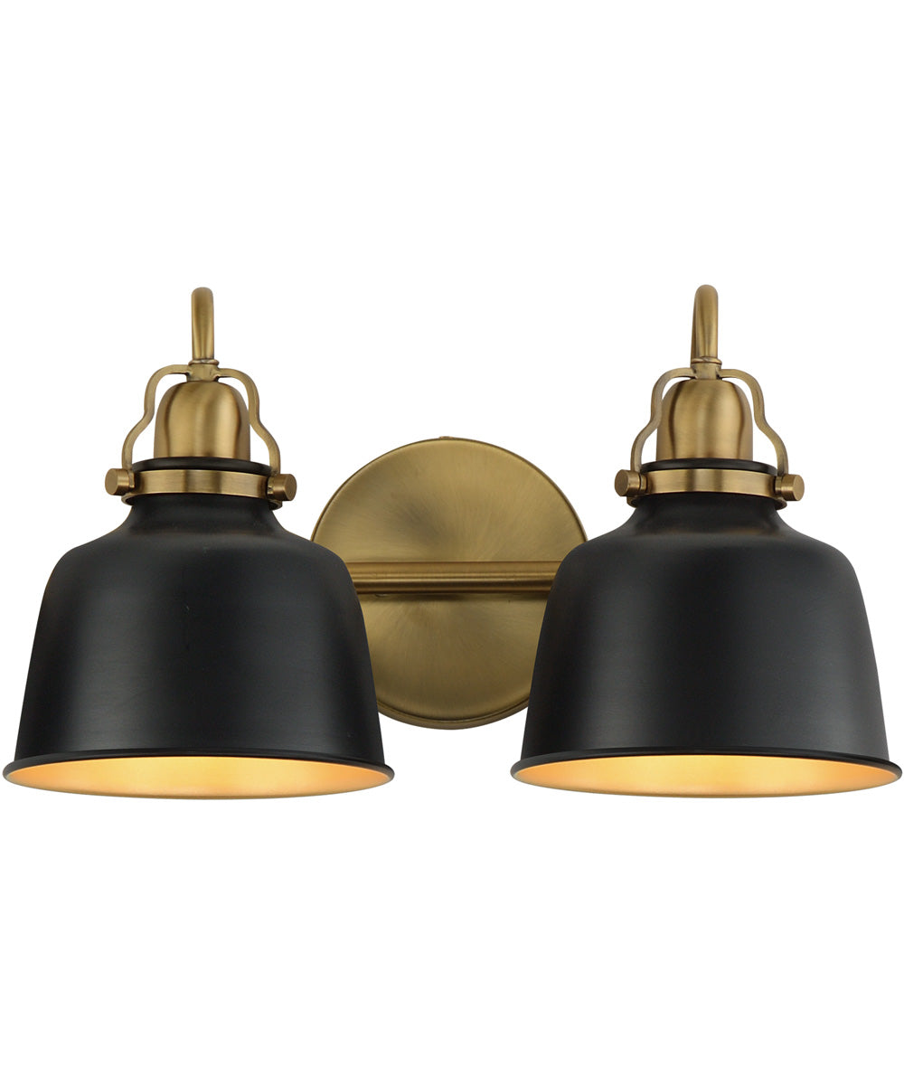 Hollis 2-Light Sconce Natural Aged Brass