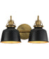 Hollis 2-Light Sconce Natural Aged Brass