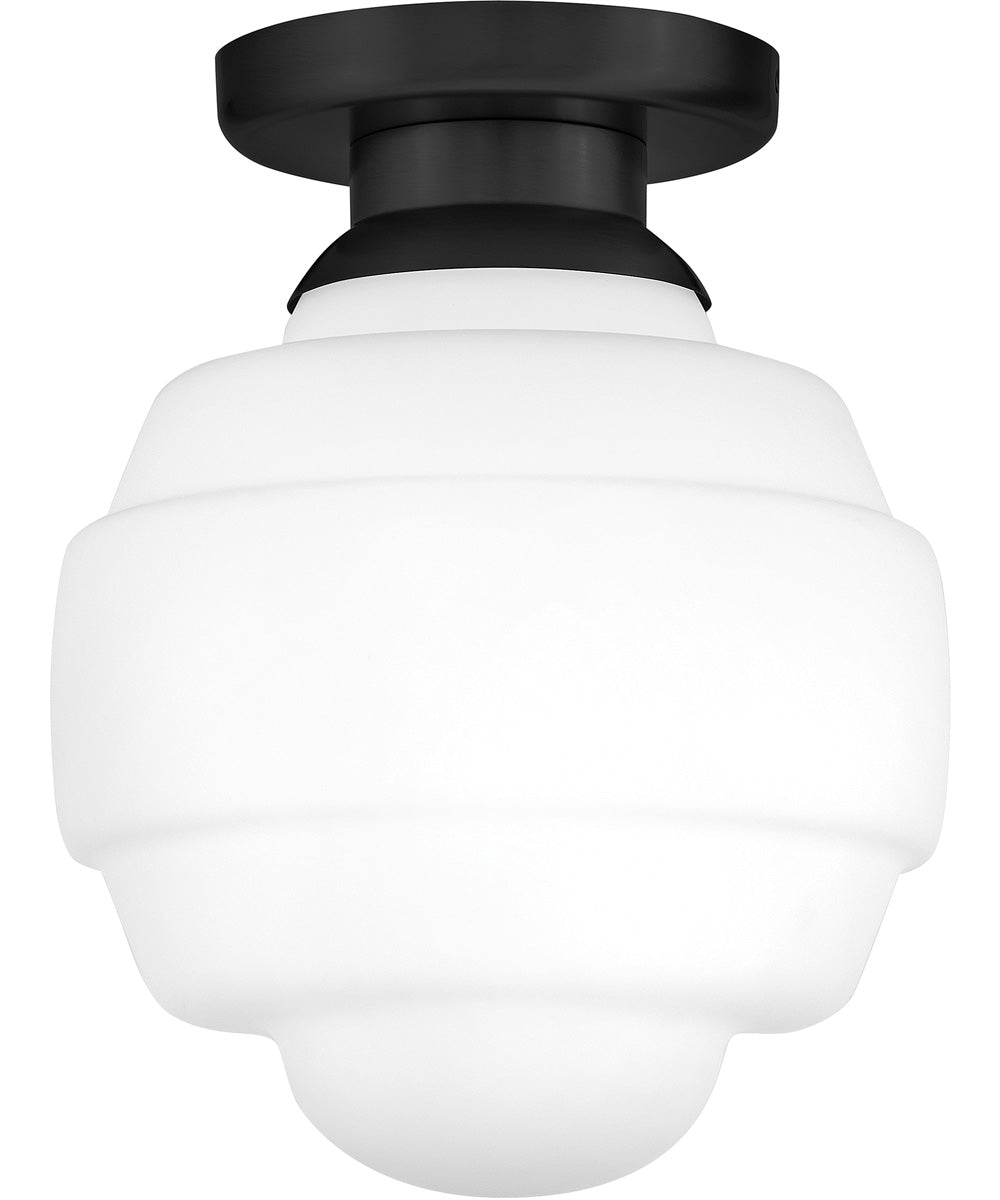 Penny 1-Light Small Flush Mount in Black
