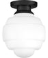Penny 1-Light Small Flush Mount in Black