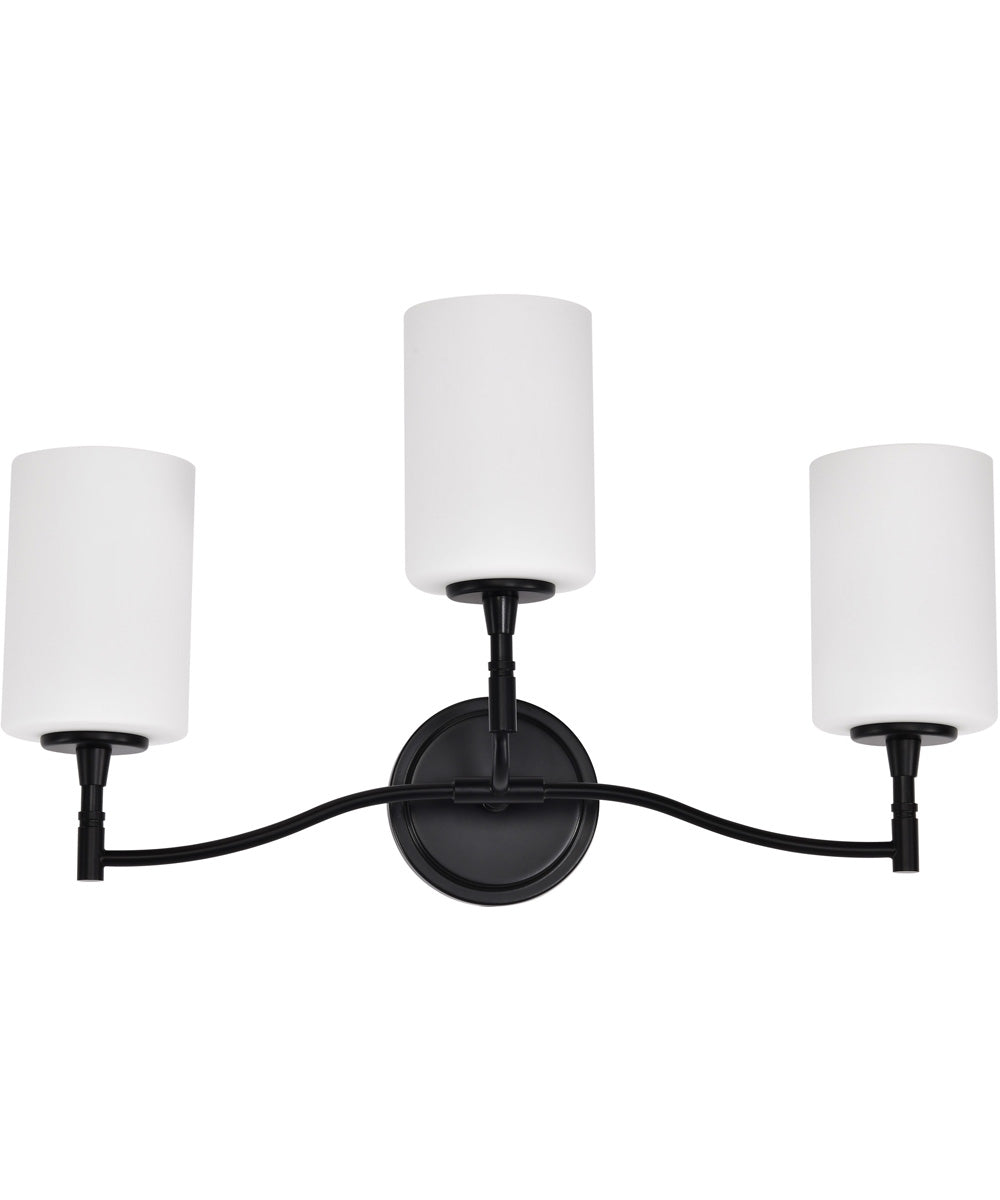 Liam 3-Light Vanity & Wall Matte Black