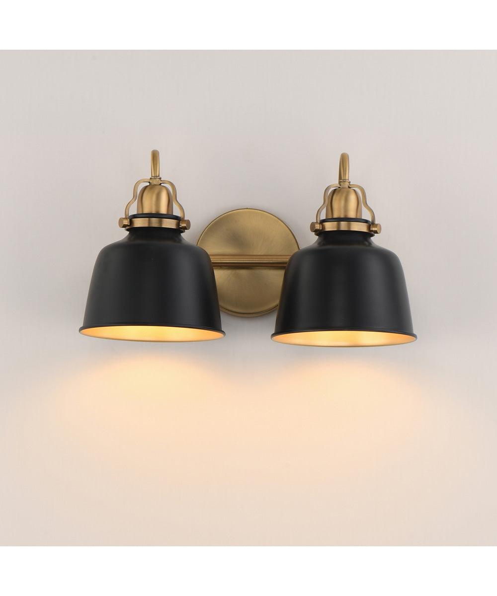 Hollis 2-Light Sconce Natural Aged Brass
