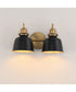 Hollis 2-Light Sconce Natural Aged Brass