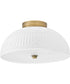 Devon 2-Light Small Flush Mount in Lacquered Brass