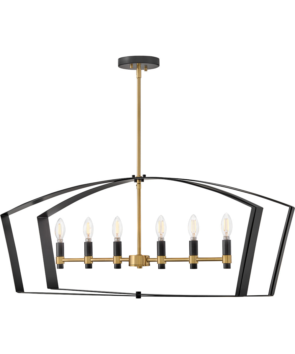 Sammi 6-Light Large Six Light Linear in Black