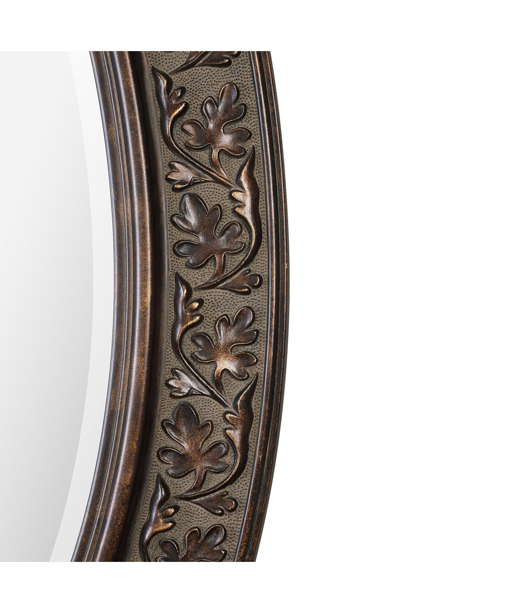 23x34" Wall Mirror Dark Bronze with Antique Gold