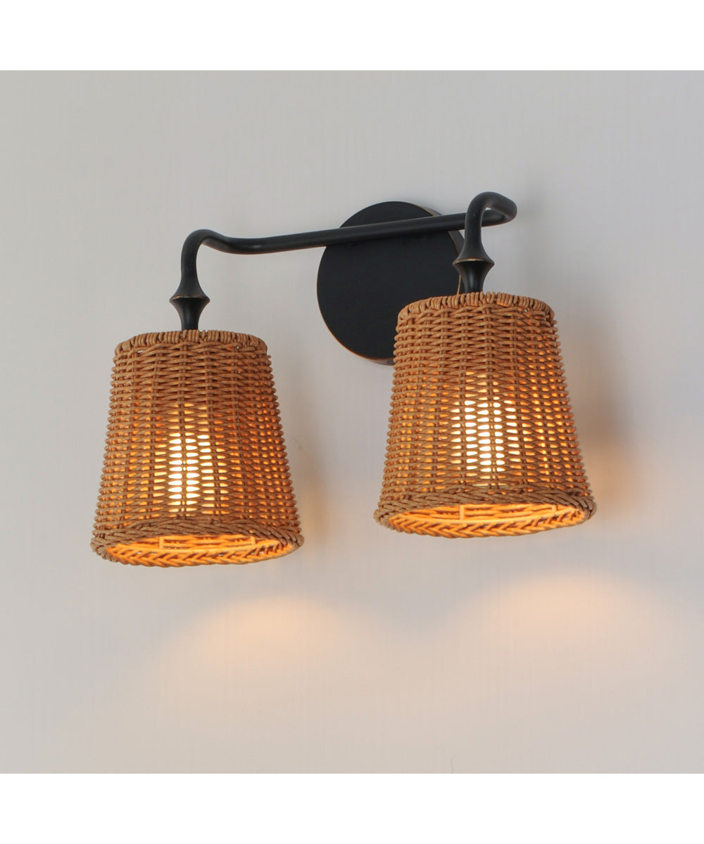 Baja 2-Light Sconce Dark Bronze