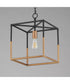 Soho 1-Light Pendant Black/Weathered Brass