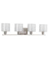 Invite 4-Light 33"w Bath Vanity Light Fixture Brushed Nickel Finish by Progress