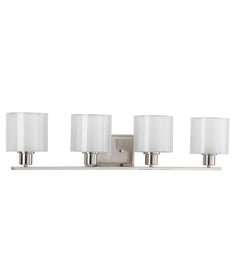 Invite 4-Light 33"w Bath Vanity Light Fixture Brushed Nickel Finish by Progress