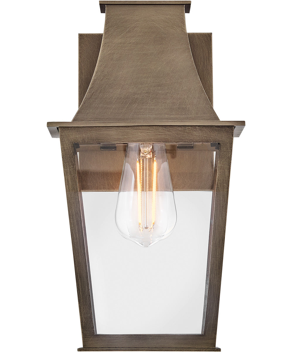 Georgetown Coastal Elements  1-Light Small Wall Mount Lantern in Burnished Bronze