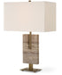 Turning Point Travertine Table Lamp